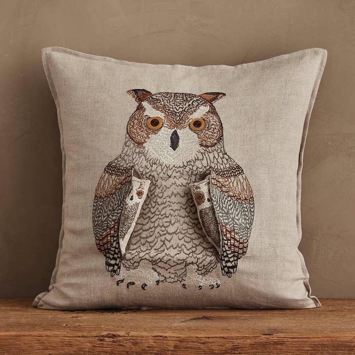 Coral & Tusk - Venta al por mayor Cojín decorativo - Almohada de bolsillo Owl Mama0