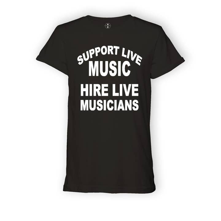 TEE SHIRT - SUPPORT LIVE MUSICIANS for wholesale by Georgia Dawg Co.
