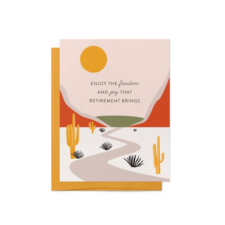 BlĂș Rose - Wholesale Retirement Card - Freedom and Joy Retirement Greeting Card1