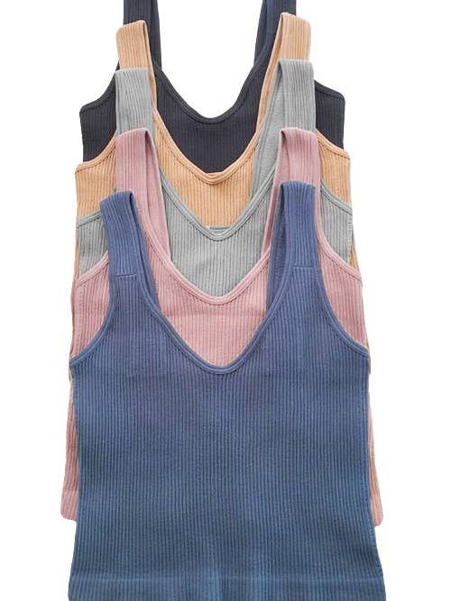 Ribbed Tank Crop Top for wholesale by Vanilla Monkey