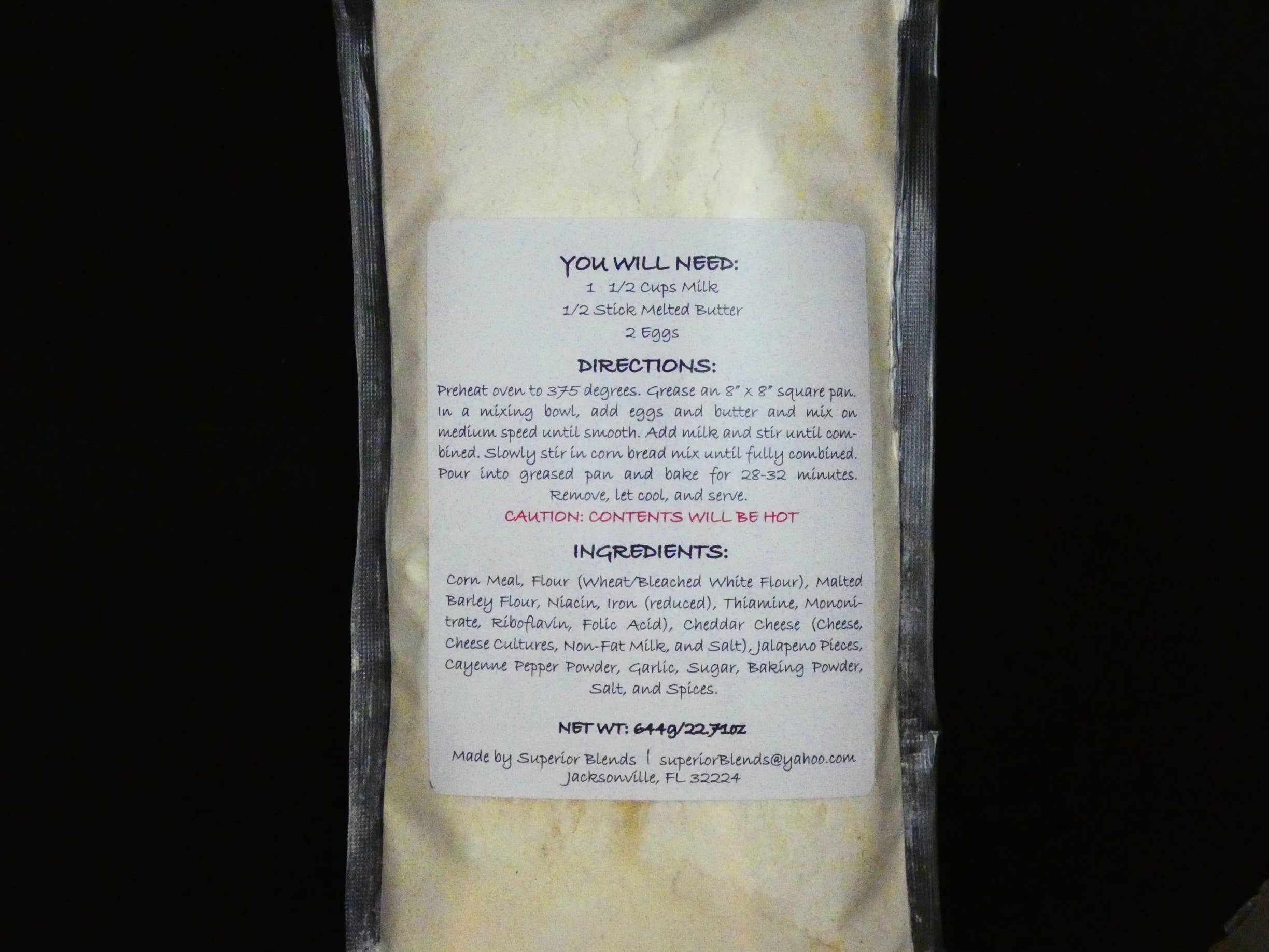 Superior Blends - Wholesale Cornbread Mix - Cheddar Jalapeño Cornbread Mix1