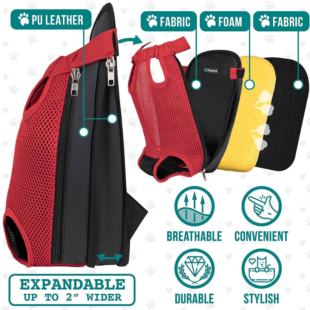 PetAmi - Wholesale Pet Carrier - Cat/Dog - Classic Front Chest Pet Carrier Backpack2