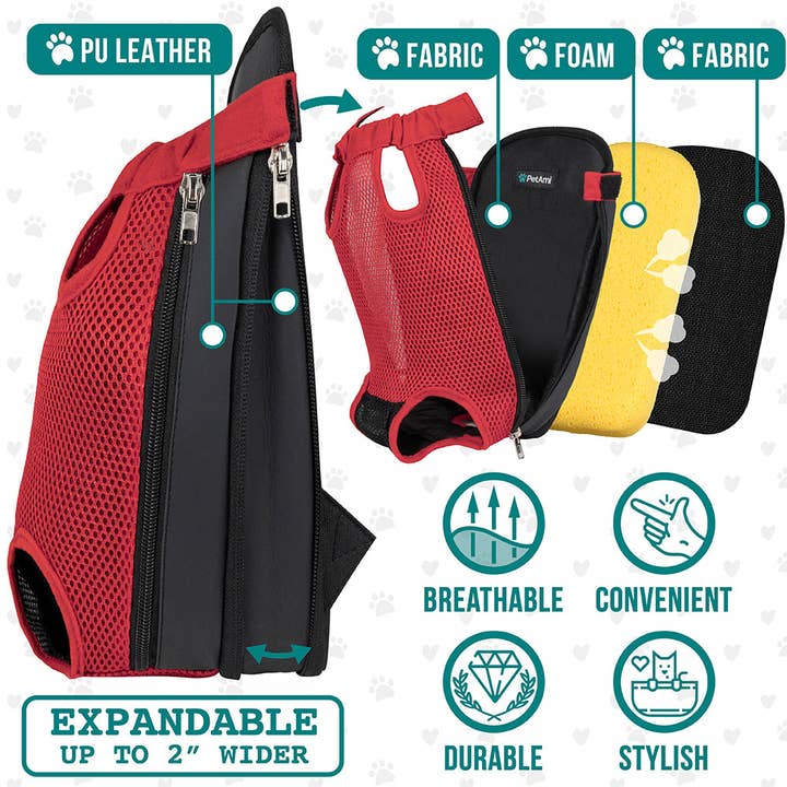 PetAmi - Wholesale Pet Carrier - Cat/Dog - Classic Front Chest Pet Carrier Backpack2