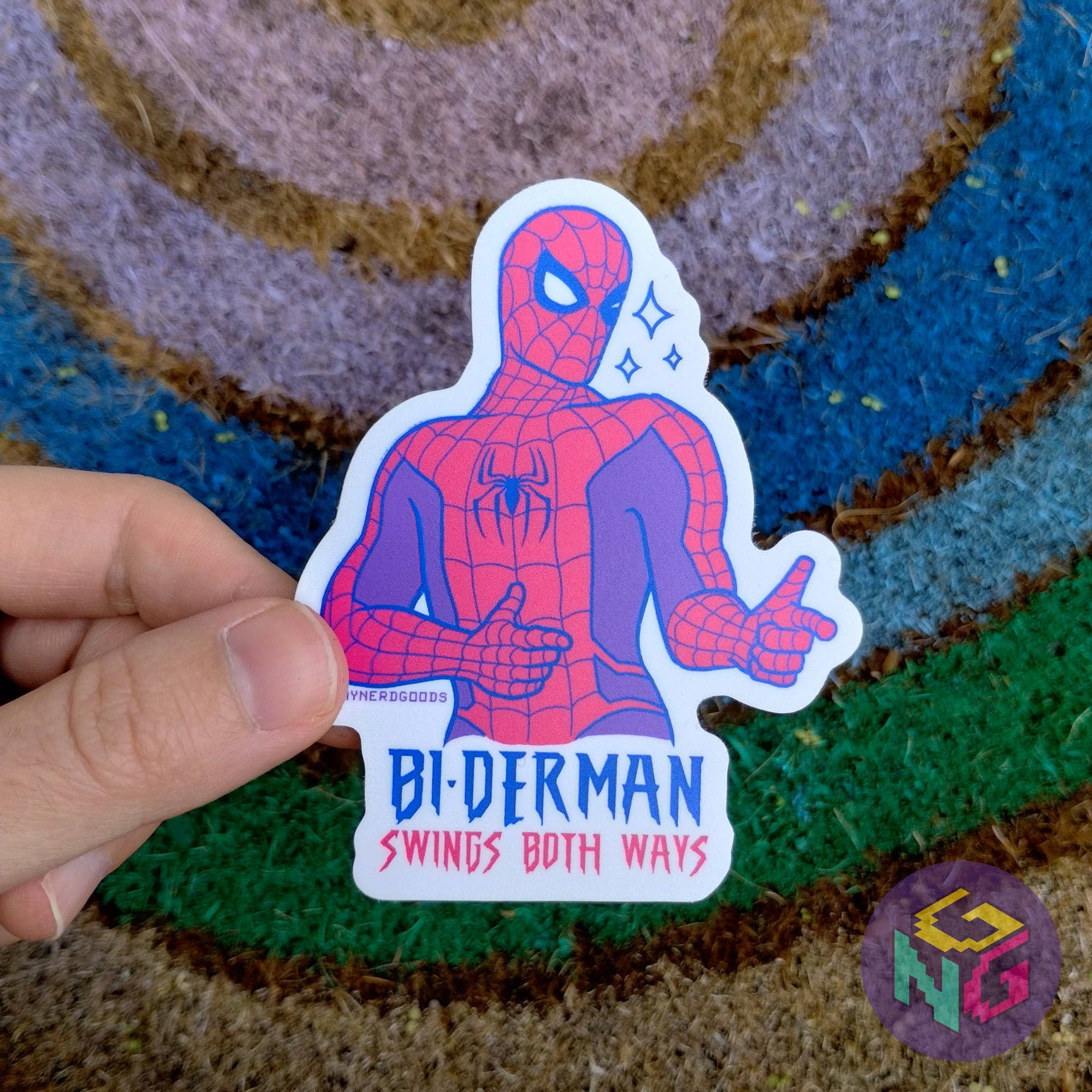 Gay Nerd Goods - Wholesale Sticker - Biderman Sticker1