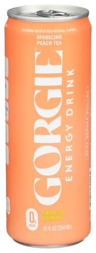 KeHE Distributors, LLC - Wholesale Sports/Energy Drink - Gorgie Sparkling Energy Drink, Peach Tea, 12 oz0