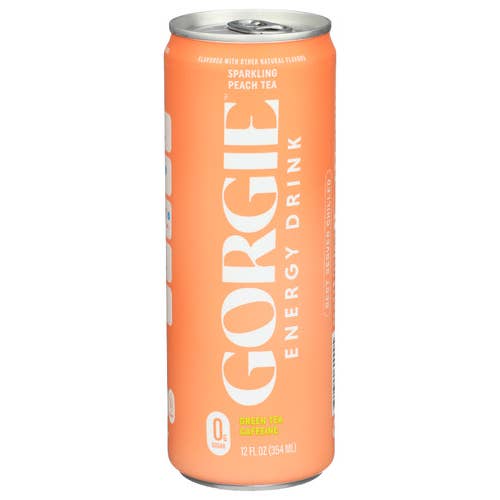 KeHE Distributors, LLC - Wholesale Sports/Energy Drink - Gorgie Sparkling Energy Drink, Peach Tea, 12 oz