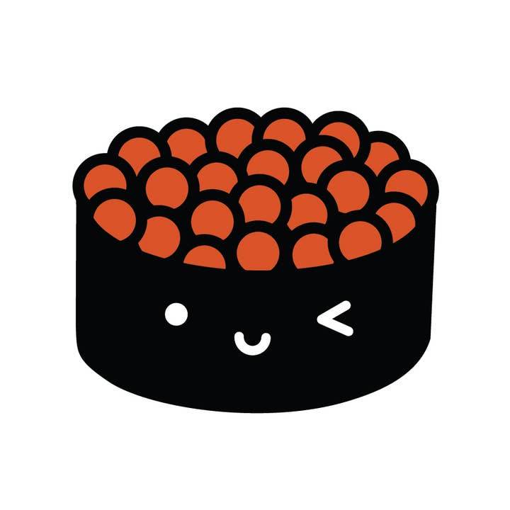 Sticker vinyle Ikura Sushi pour la vente par Mochi Kids