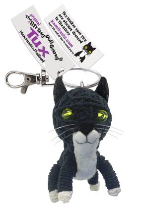 Kamibashi - Wholesale Stuffed/Plush Toy - Kids & Baby - Tux the Tuxedo Cat String Doll Keychain1