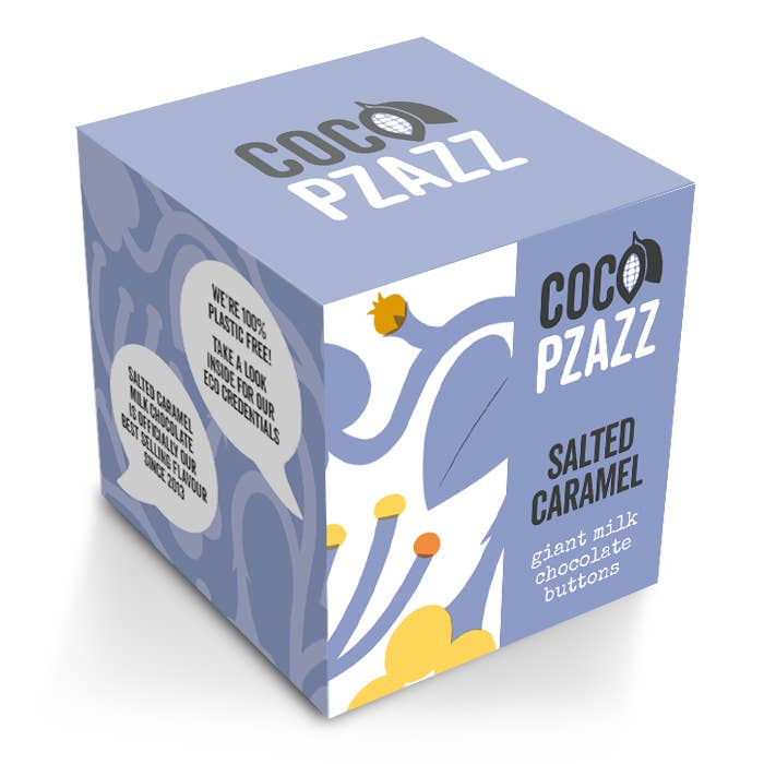 Nina Di Ujdi Salted Caramel Milk Chocolate Buttons for wholesale by Coco Pzazz