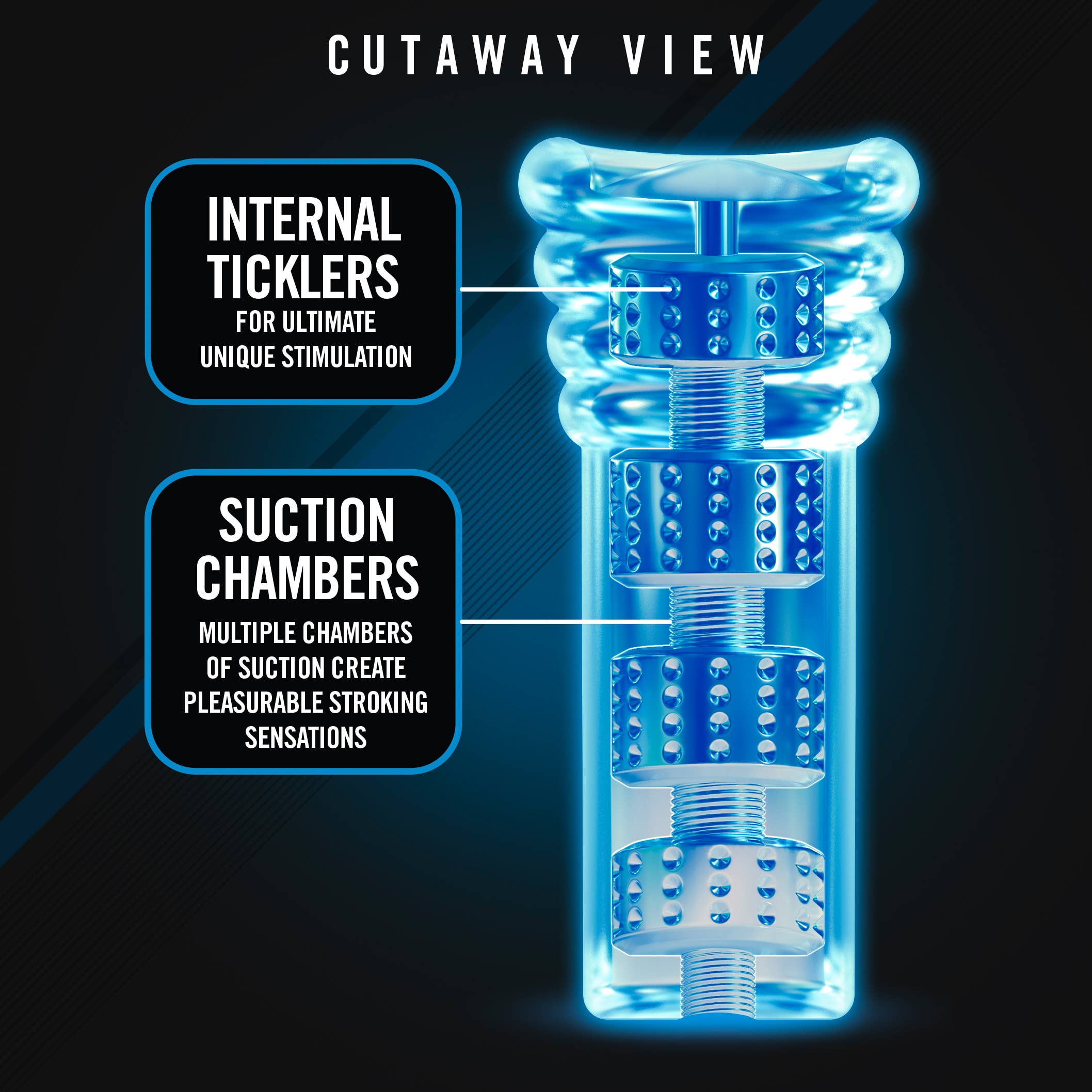 Blush - Wholesale Sex Toy - M For Men All Nighter - Self Lubricating, Glow In The Dark3