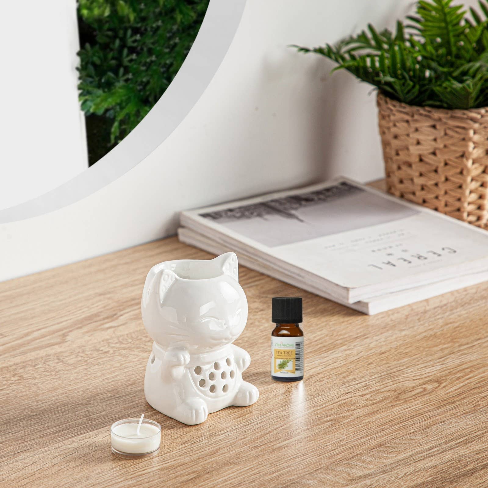 Zen'Arôme - Wholesale Oil Warmer - Ceramy Tommy the Cat Fragrance Burner – Melts Burner5