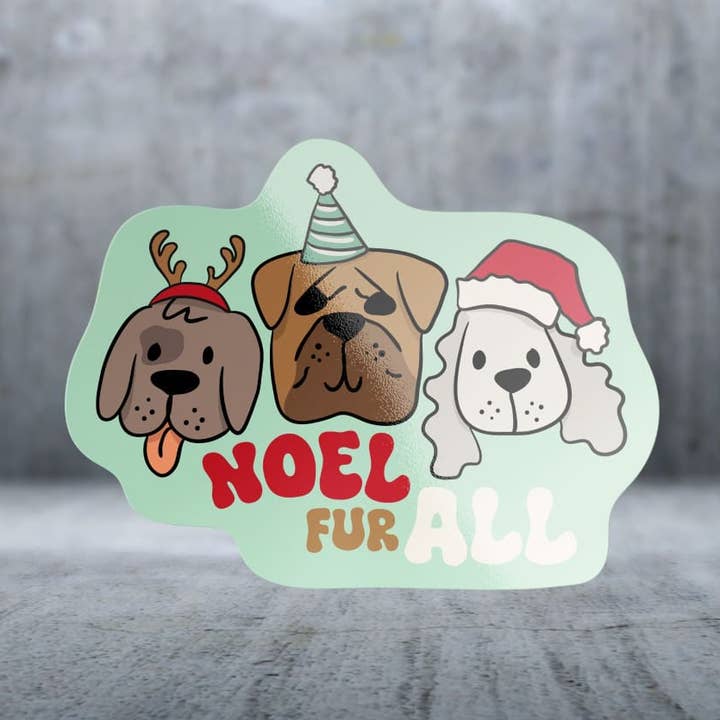 Chiots de vacances - Autocollant pour la vente par Two Feet Treats