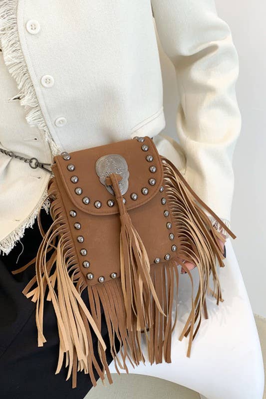 ACCITY - Wholesale Crossbody Bag - Women's - TASSEL POINT ONE SHOULDER BAG WITH FRINGE_CUAB00386