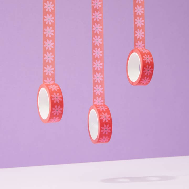 Rumble Cards (US Duties & Taxes Paid) – wholesale Washi tape – Orange Flowers Washi Tape - Floral Washi Tape1