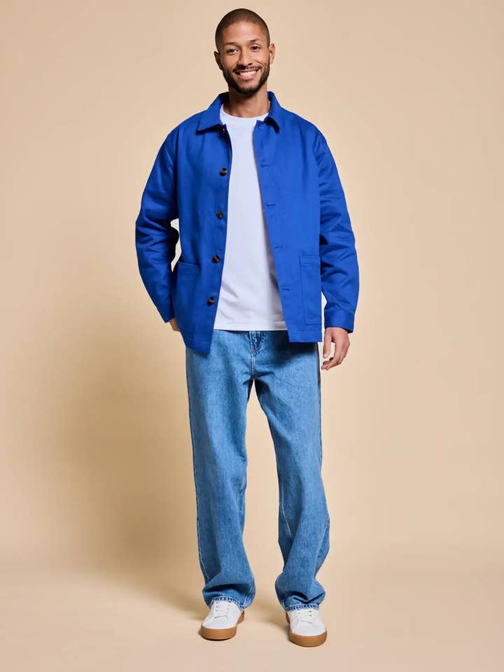 Marcel Electric Blue Mixed Jacket for wholesale by Hindbag