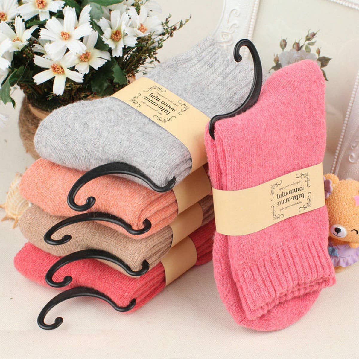 ACCITY - Wholesale Socks - Women's - WINTER COLOR MATCHING 5 PAIRS OF SOCKS PER PACK_CWMS07022
