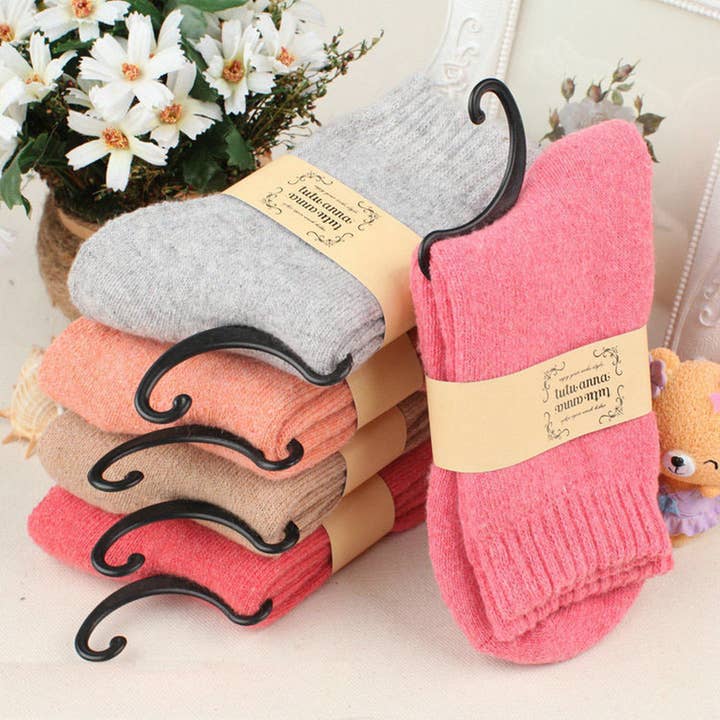 ACCITY - Wholesale Socks - Women's - WINTER COLOR MATCHING 5 PAIRS OF SOCKS PER PACK_CWMS07022