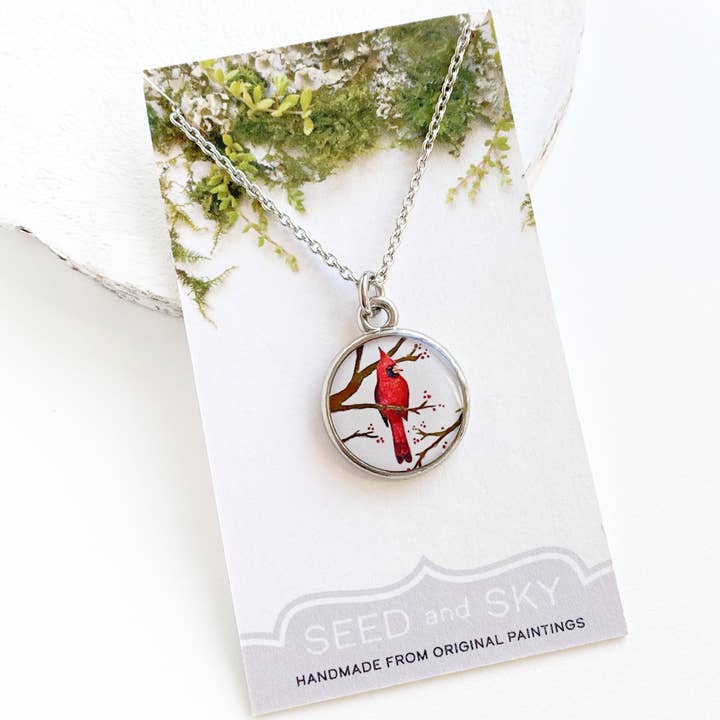 Seed and Sky - Vendita all'ingrosso Collana con ciondolo/pendaglio - Collana Cardinale in Argento1