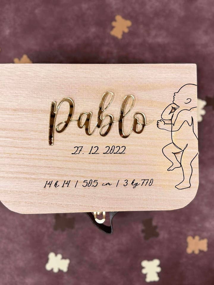 Personalized birth suitcase for wholesale by ATELIER MFK