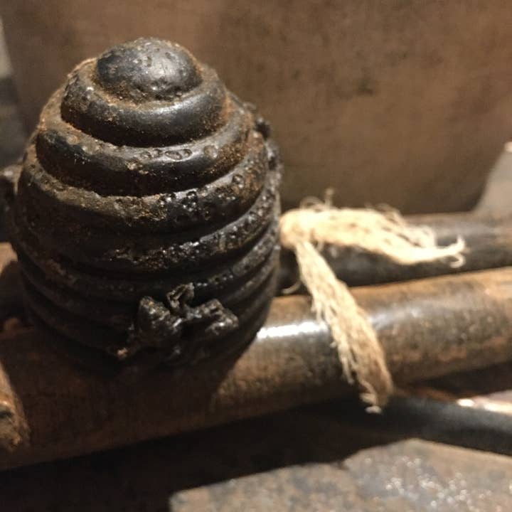 The Cranberry Cornstalk Co. - Wholesale Decorative Tabletop Object - Blackened Wax Bee skep Primitive Bee Decor2