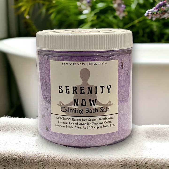 Raven’s Hearth – Großhandel Badesalz – Serenity Now Badesalz | Lavendel, Salbei und Zeder | Beruhigend