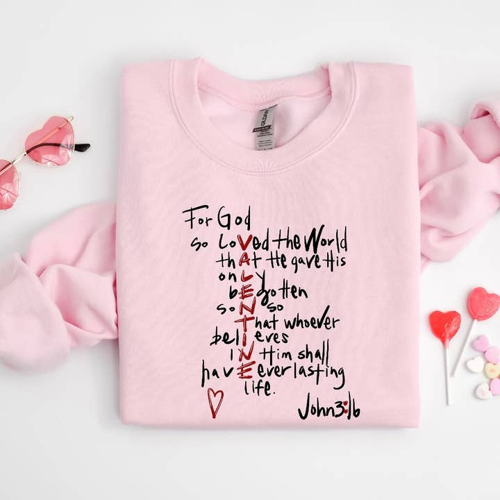 Sweatshirt Jean 3:16 pour la vente par StricklandDesignCo