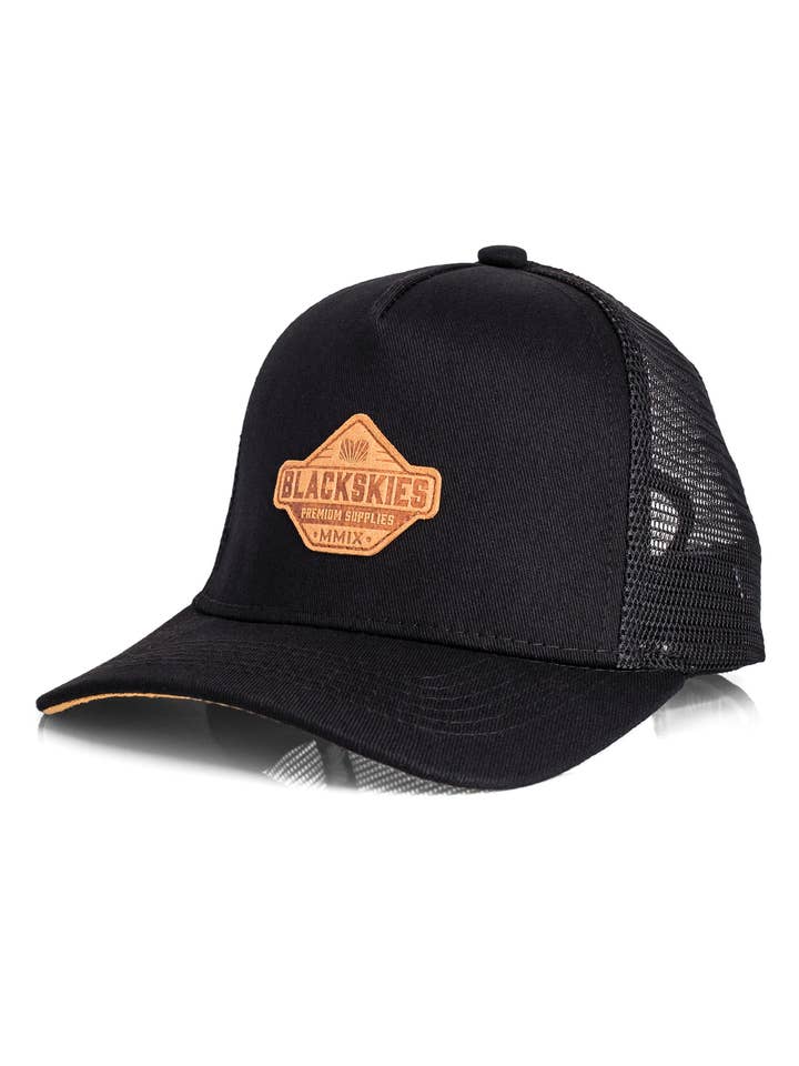 Essentials Trucker Cap Kids Black-Black-Brown for wholesale by Blackskies