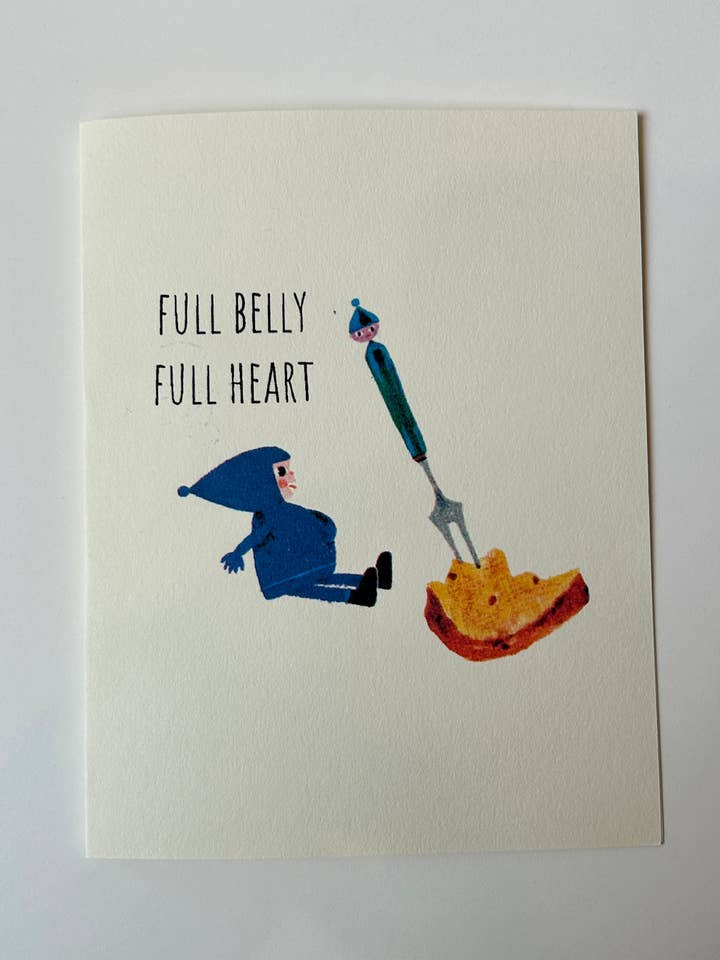 Full Belly Full Heart Holiday Greeting Card for wholesale by Parcel