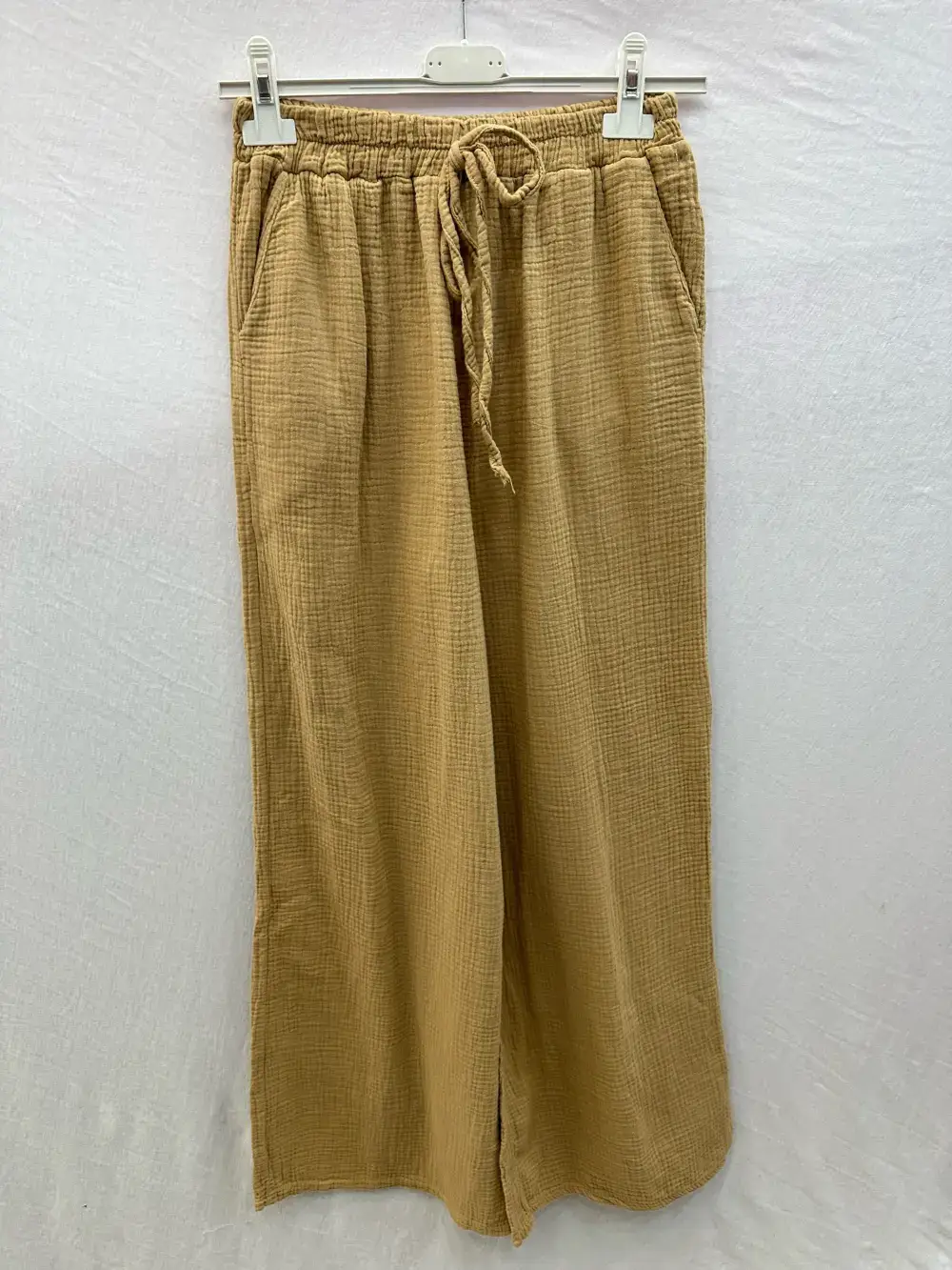 Mimi & Gogo - Wholesale Pants - Women's - Cotton gauze pants with pockets @5375_PGazePoches6