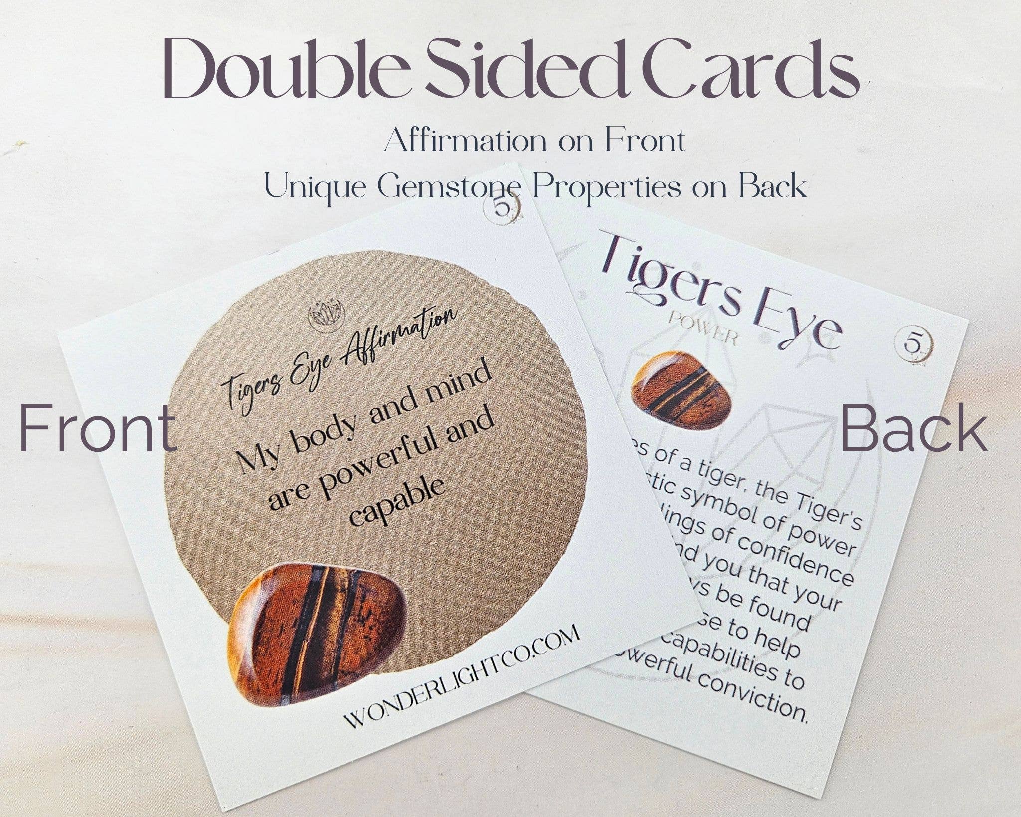 WonderLight Jewelry - Vente Boucles d'oreilles pendantes - Boucles d'oreilles plates en forme de larme - Tigers Eye/Power2