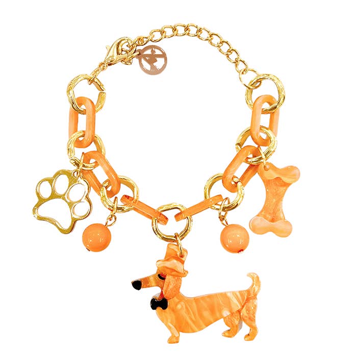AMORINO SRL - Wholesale Charm/Dangle Bracelet - RESIN BRACELET WITH DOG CHARMS - FT2260D306