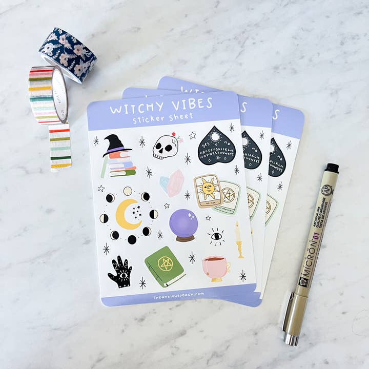 The Anxious Peach - Wholesale Sticker - Witchy Vibes Sticker Sheet2