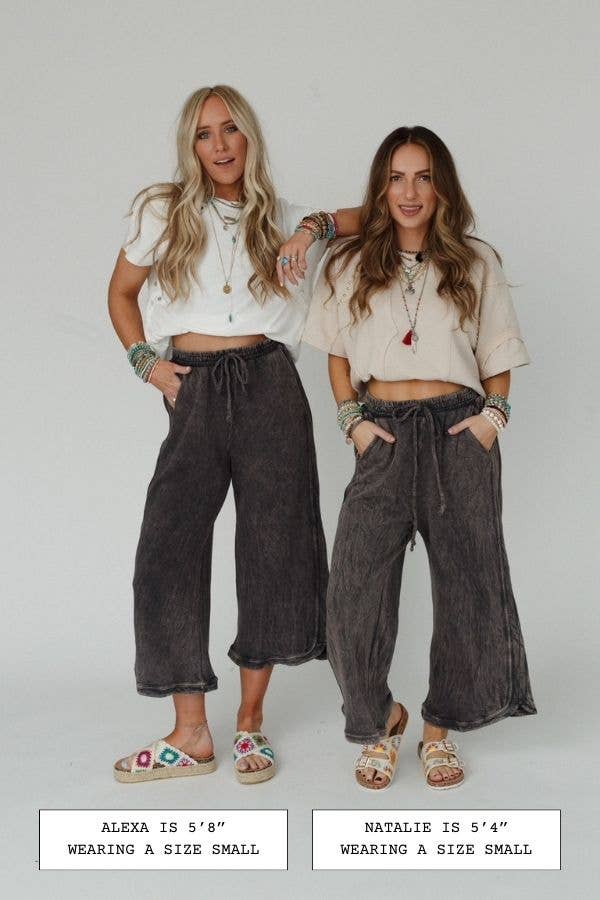 Three Bird Nest - Wholesale Pants - Women's - So Comfy Wide Leg Pant Petite Length - New Charcoal4