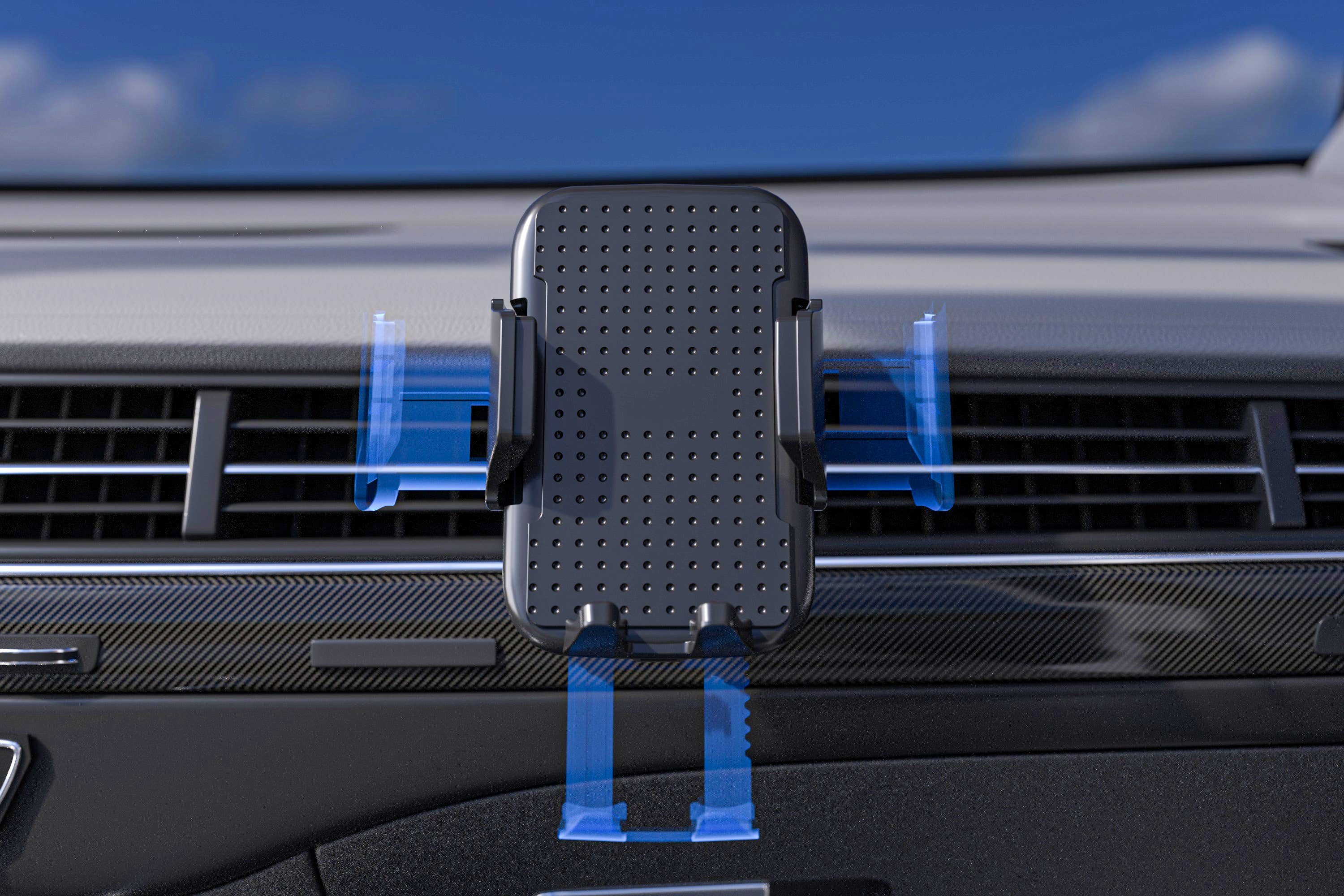 LAX Gadgets – wholesale Charging dock – Wireless Charging Vent Mount with Car Charger - Retail Pack5