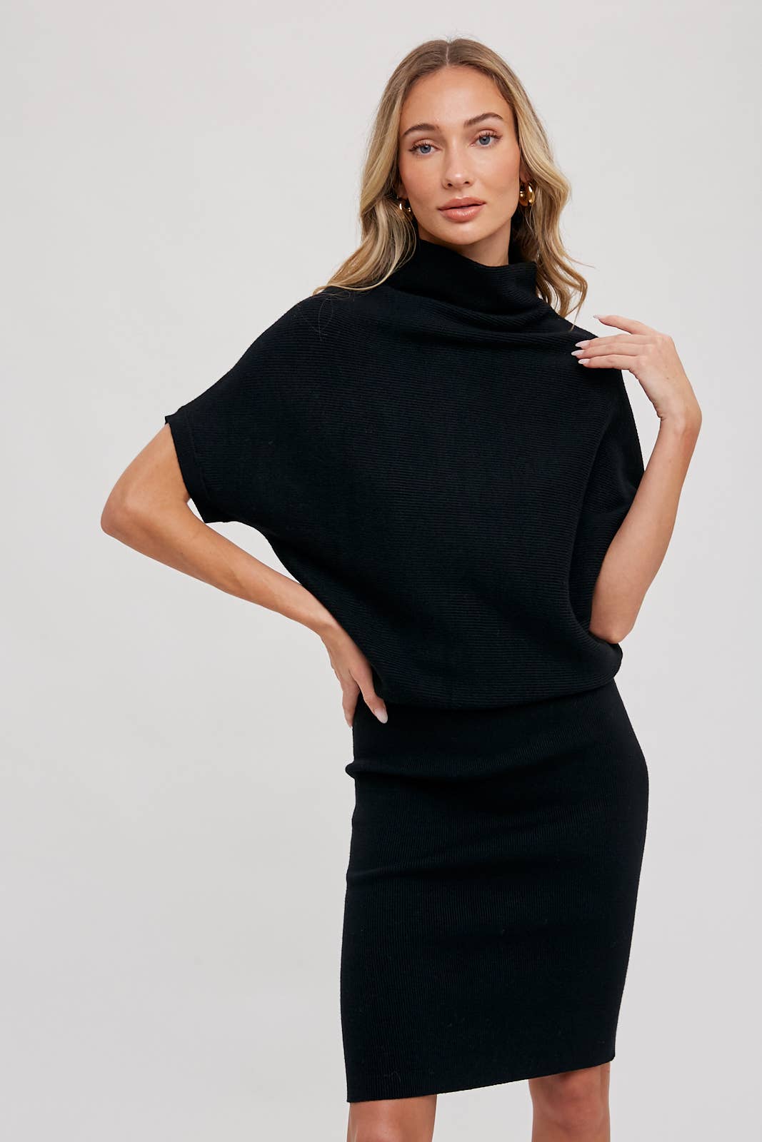 Bluivy - Wholesale Dress - Women's - SLOUCH NECK DOLMAN MIDI DRESS13