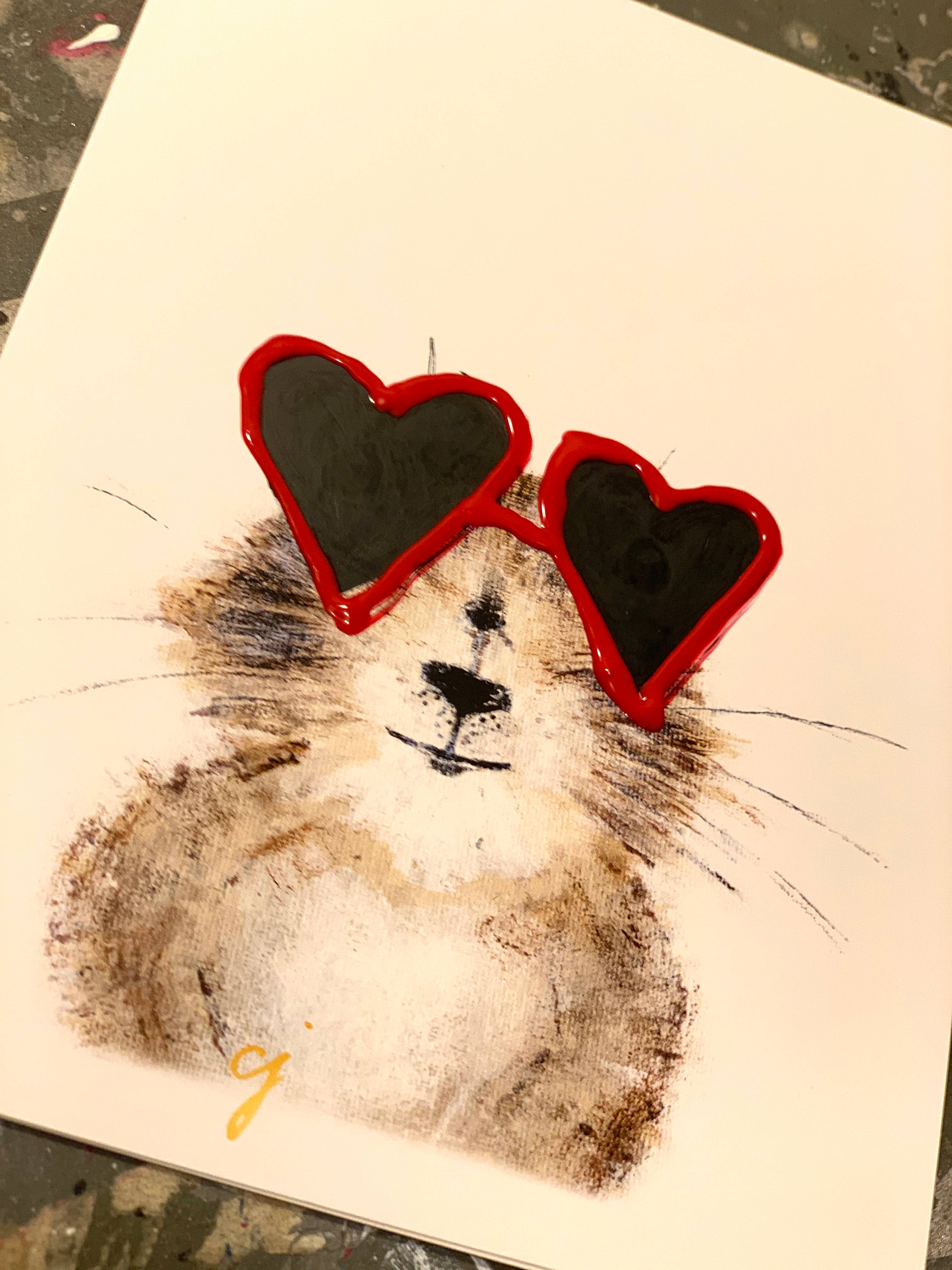 claire jordan designs - Wholesale Valentine's Day Card - Hazel Heart Shades | Blank | Valentines Card2