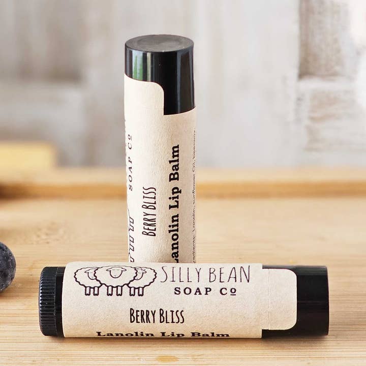 Lanolin Lip Balm - Gentle Natural Moisturizer Protects for wholesale by Silly Bean Soap Company