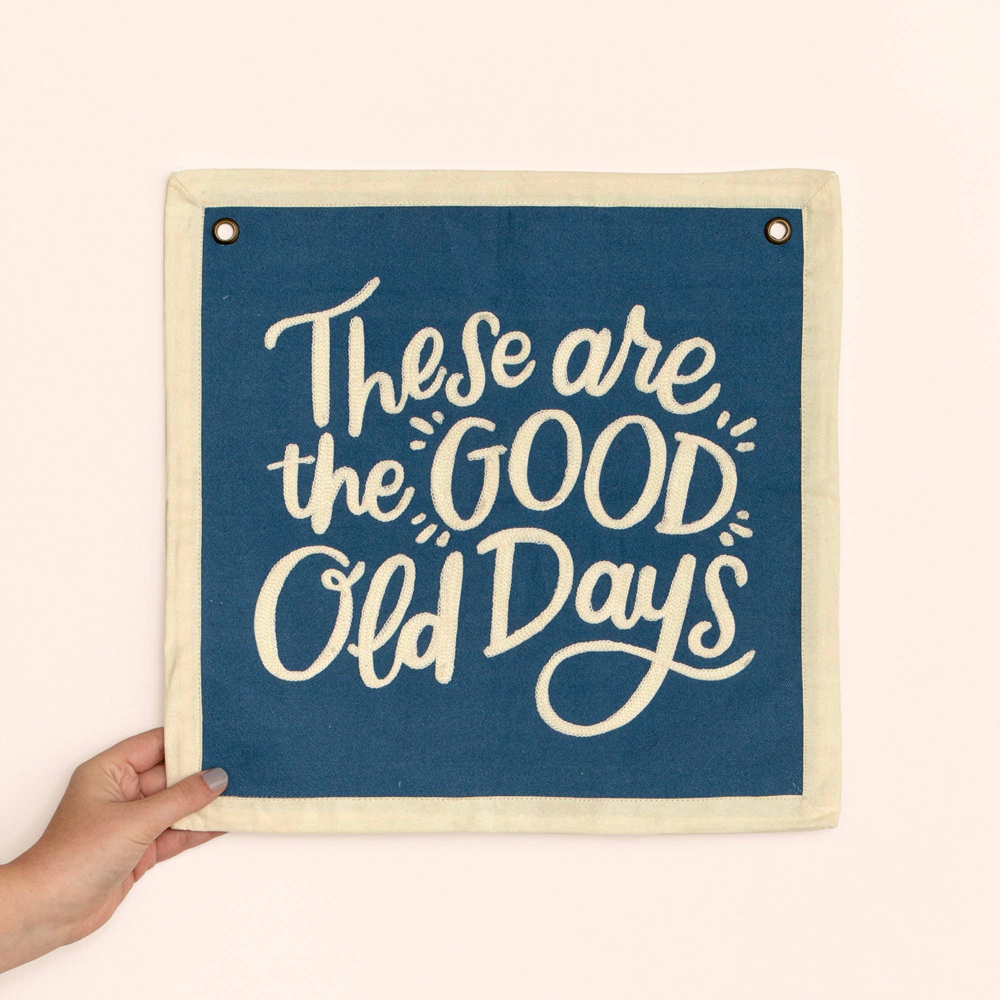 1canoe2 | One Canoe Two Paper Co. - Wholesale Banner - Good Old Days Embroidered Canvas Banner3