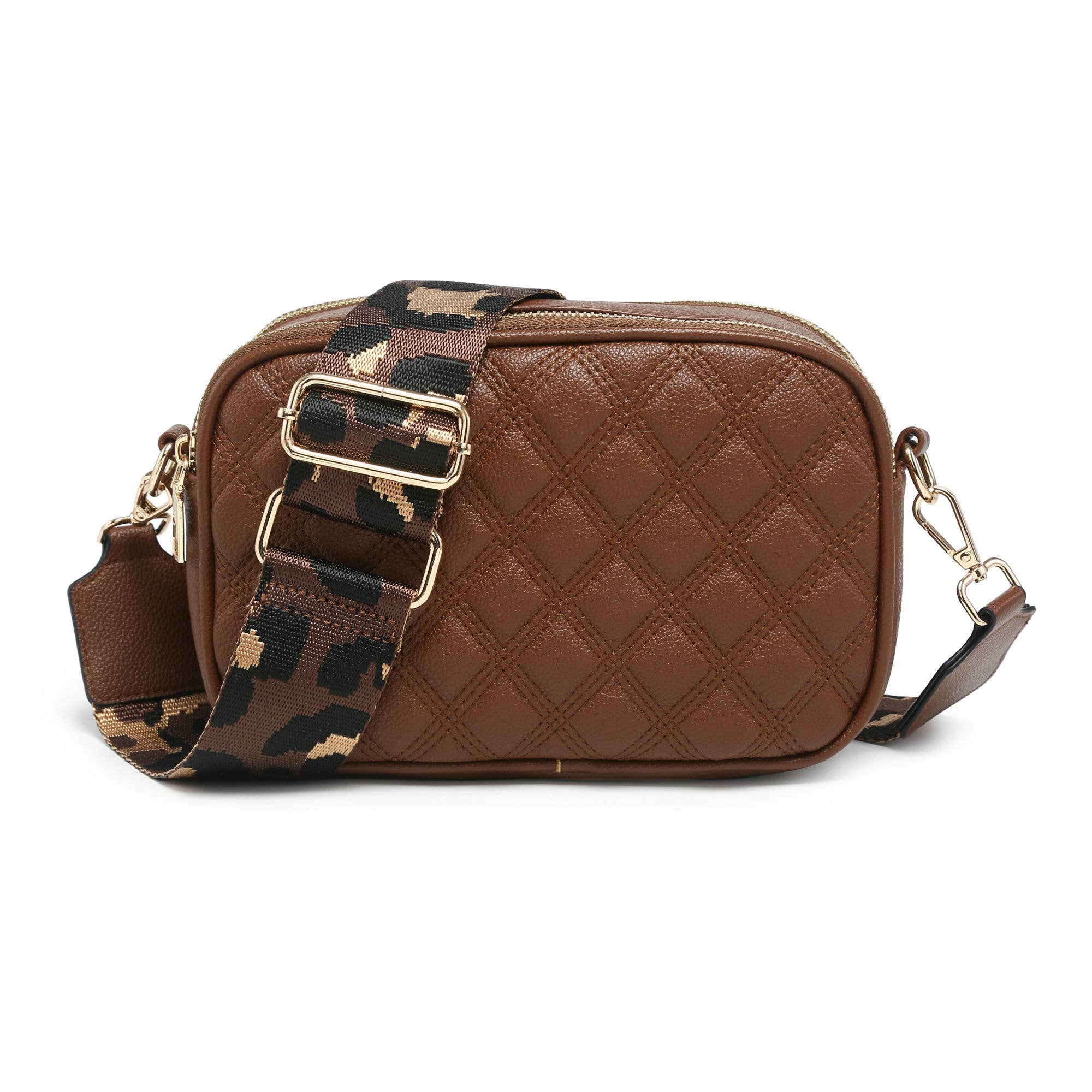 Papaya Fashion Ltd - Wholesale Crossbody bag – Women's - CD21-0352 Cross Body Handbag with double zip top sections2