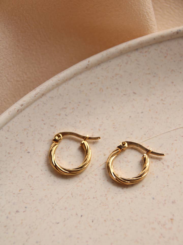 Creoles with gold structure for wholesale by Positiva Jewelry