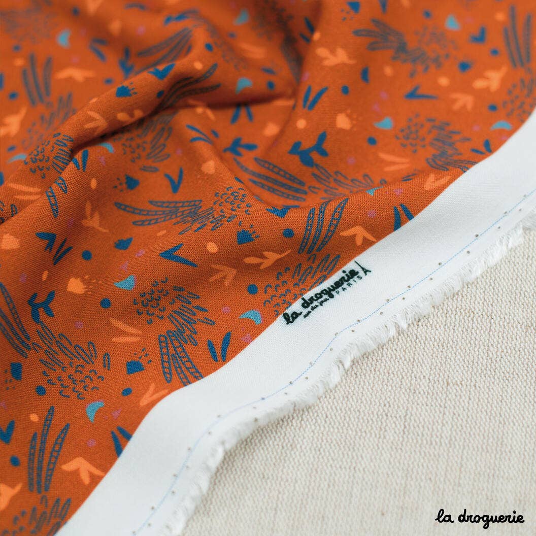 LA DROGUERIE - Wholesale Fabric - "Bohème" Copper Fabric by the Meter3