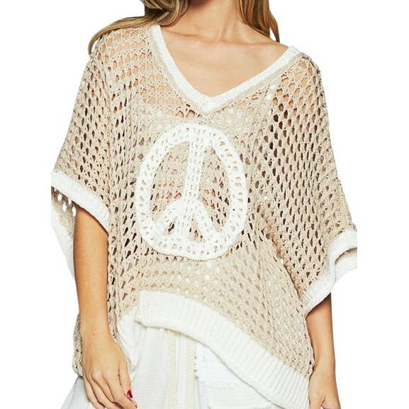 Pull sans manches en coton à col en V paisible, coloré et relaxant. pour la vente par Blue Bunny Inc