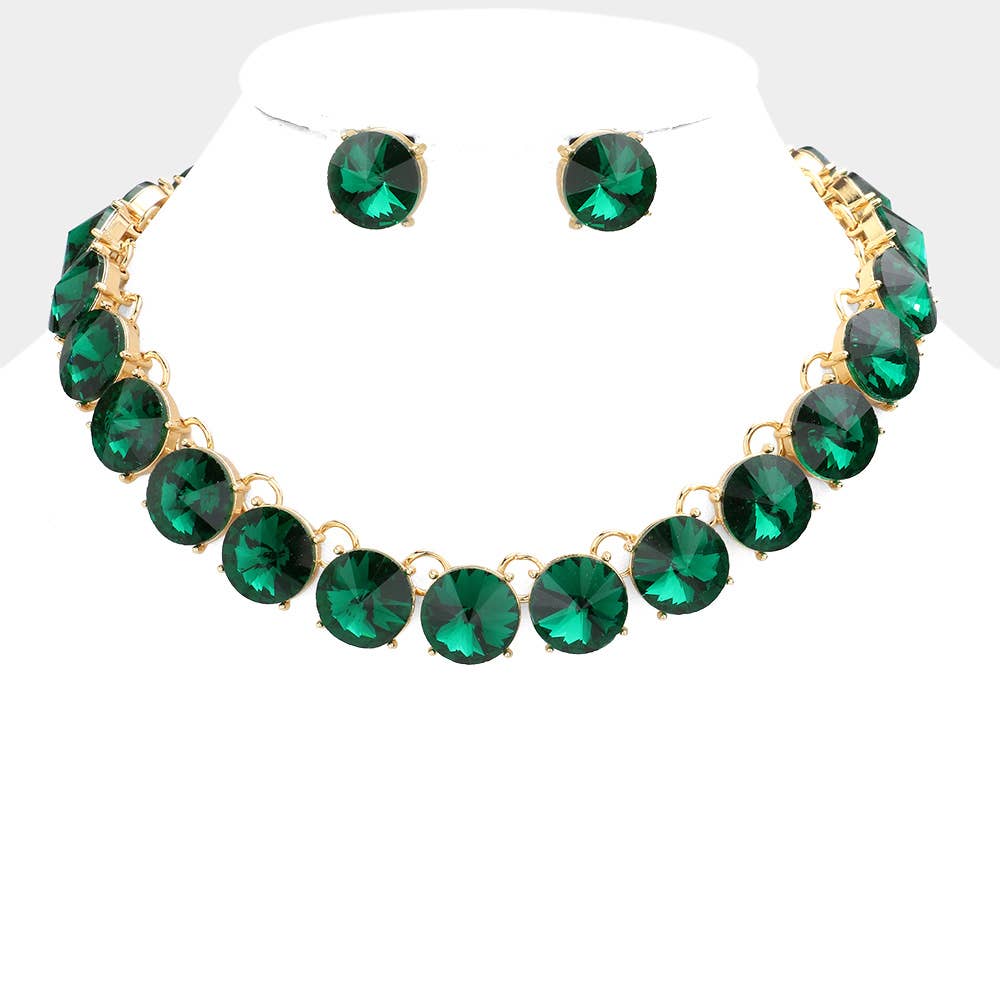 Sensibling Corp. - Wholesale Link & Chain Necklace - Round Stone Link Evening Necklace10