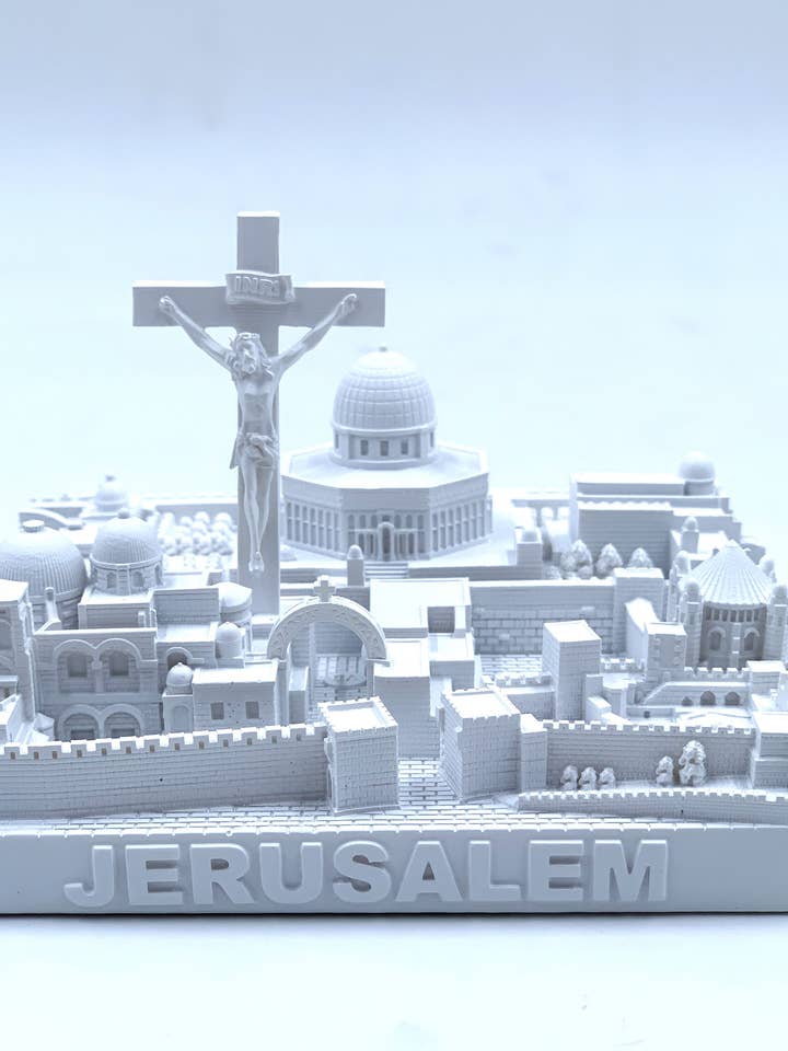 Statue de 4,5" Ligne d'horizon de Jérusalem Blanc Mat pour la vente par ZIZO USA INC