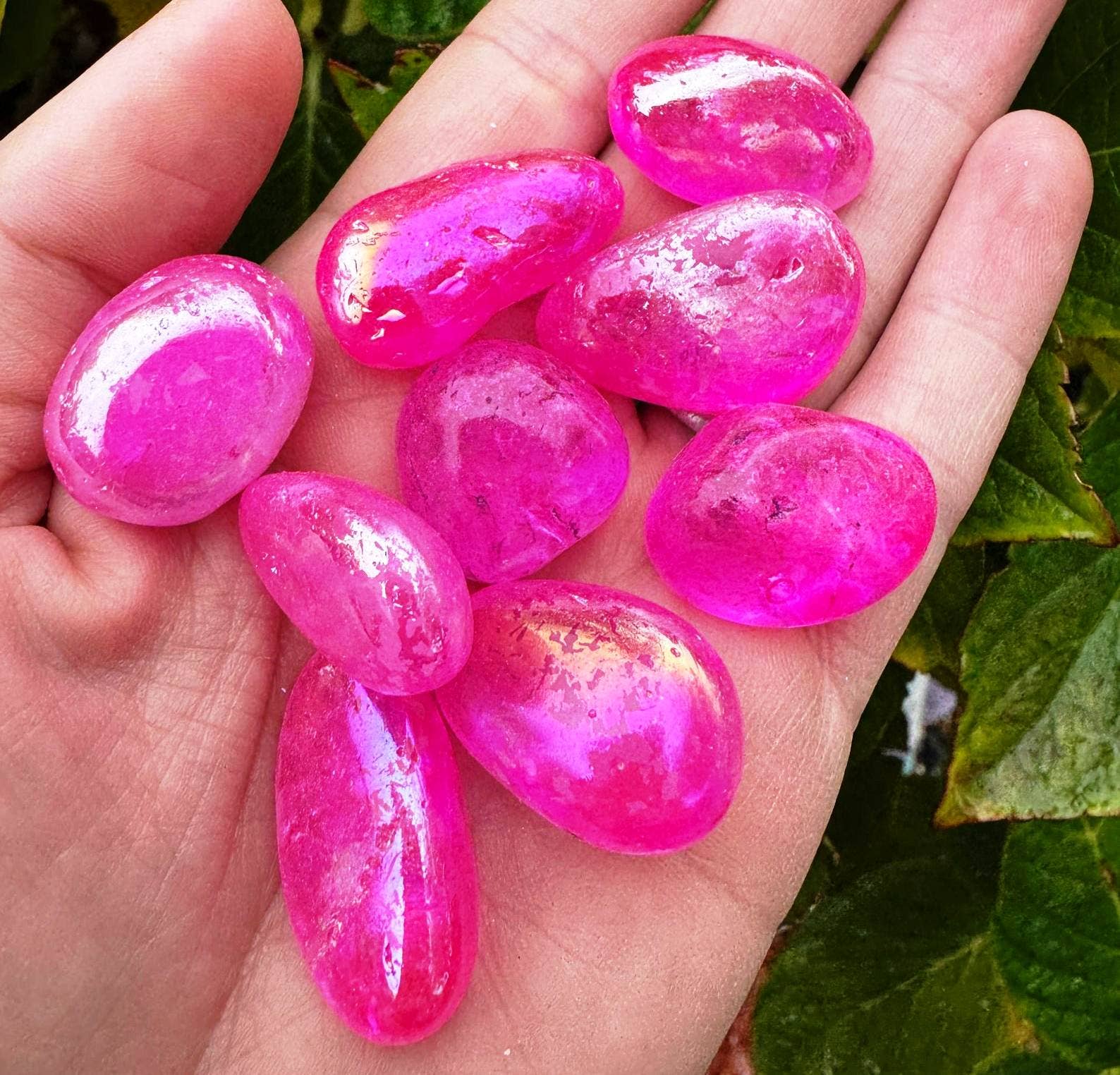 Elf Kendal Hippies – wholesale Spiritual stone/crystal – Pixie aura tumble 15-25mm pink gemstones pink tumbles by Elf5