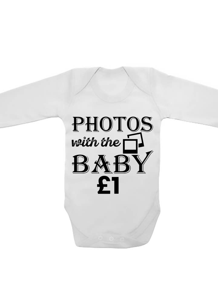 Photos avec le bébé, 1€ - Gilets à manches longues pour bébé pour la vente par Little Ratbag