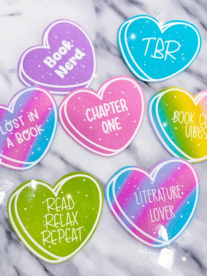 Book Lover Stickers: TBR, Kindle, Club Vibes, Reading for wholesale by Desaray Designs