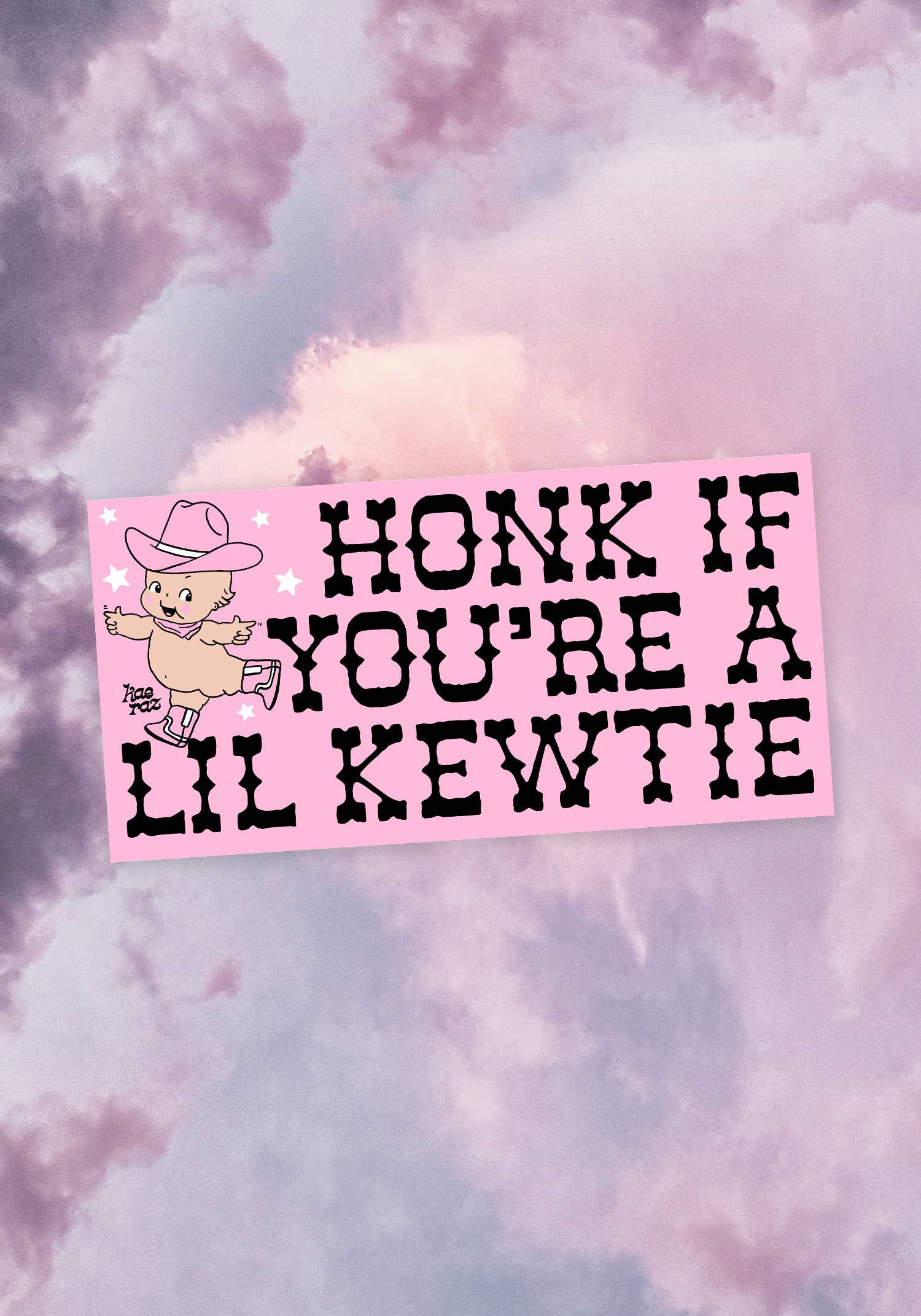 kaeraz - Wholesale Sticker - Cowpoke Kewtie Bumper Sticker1