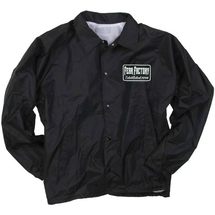 Fear Factory Established 1990 Logo Windbreaker for wholesale by Rockabilia