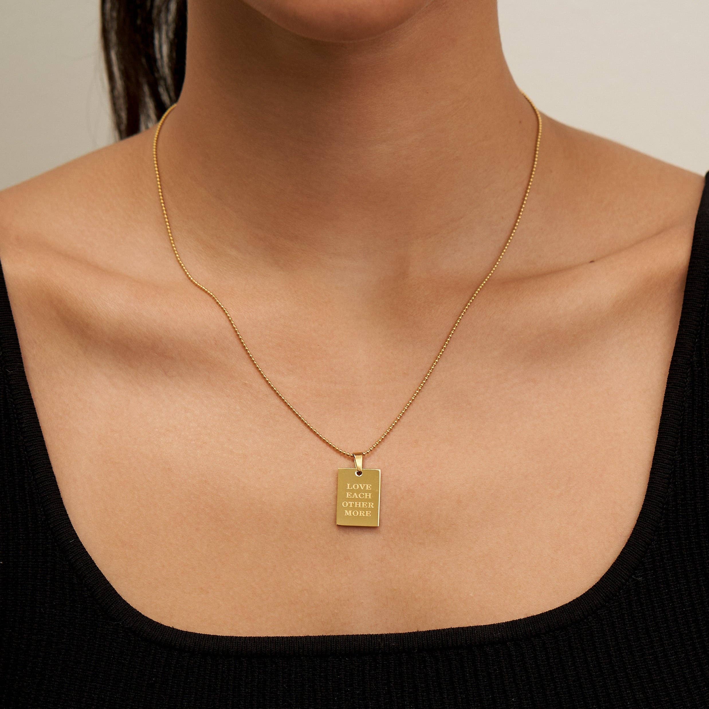 Brenda Grands Jewelry – wholesale Pendant/charm necklace – Waterproof Love Each Other More Necklace1